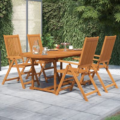 vidaXL 5 Piece Patio Dining Set Solid Wood Acacia