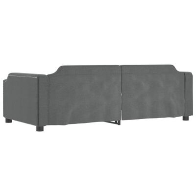 vidaXL Day Bed Dark Gray 39.4"x74.8" Twin Fabric