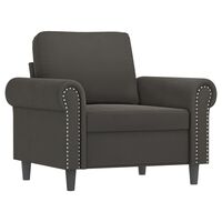 vidaXL Sofa Chair Dark Gray 23.6" Velvet