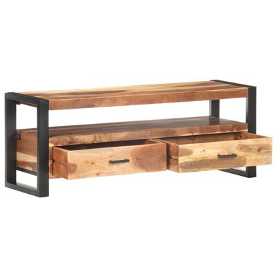 vidaXL TV Stand 47.2"x13.8"x17.7" Solid Wood with Honey Finish