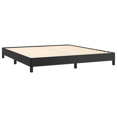 vidaXL Bed Frame without Mattress Black California King Faux Leather