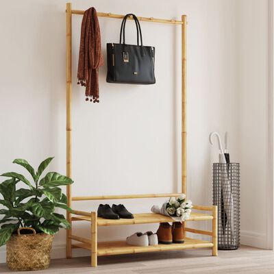 vidaXL Clothes Rack with Shelves 40.6"x15.7"x72" Bamboo