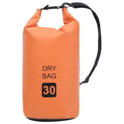 vidaXL Dry Bag Orange 7.9 gal PVC