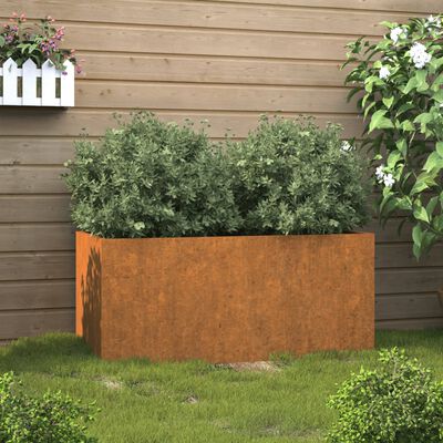 vidaXL Planter 24.4"x15.7"x15.4" Corten Steel