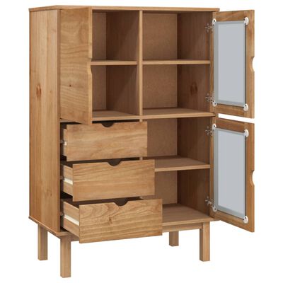 vidaXL Highboard OTTA 33.5"x16.9"x49.2" Solid Wood Pine