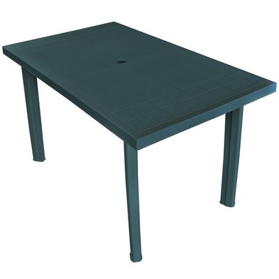 vidaXL Patio Table Green 49.6"x29.9"x28.3" Plastic