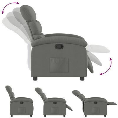 vidaXL Recliner Chair Dark Gray Fabric