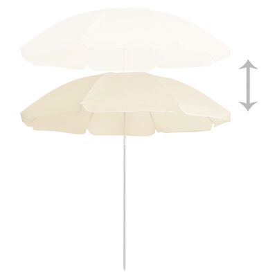 vidaXL Garden Parasol with Steel Pole Sand 70.9"