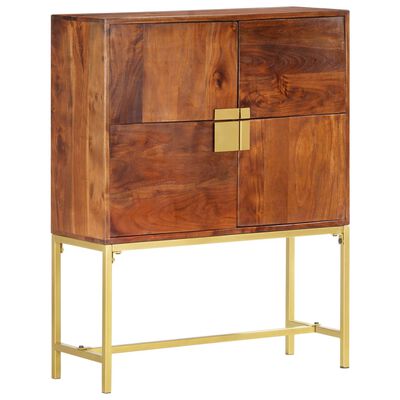 vidaXL Highboard 31.5"x11.8"x39.4" Solid Acacia Wood