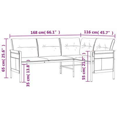 vidaXL 2 Piece Patio Dining Set Anthracite Steel