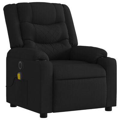 vidaXL Electric Massage Recliner Chair Black Fabric