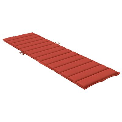 vidaXL Sun Lounger Cushion Melange Red 78.7"x19.7"x1.6" Fabric