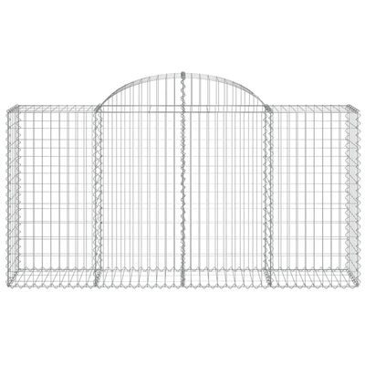 vidaXL Arched Gabion Baskets 4 pcs 78.7"x19.7"x39.4"/47.2" Galvanized Iron