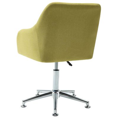 vidaXL Swivel Dining Chairs 2 pcs Green Fabric