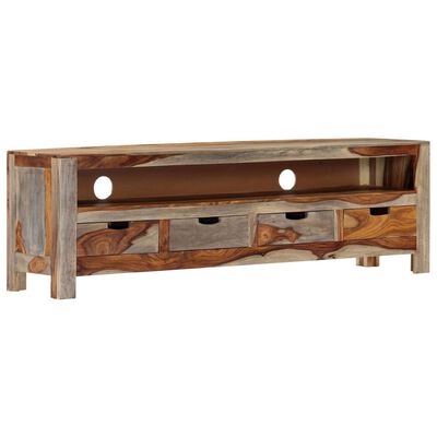 vidaXL TV Stand Solid Wood Sheesham 51.2"x11.8"x15.7"