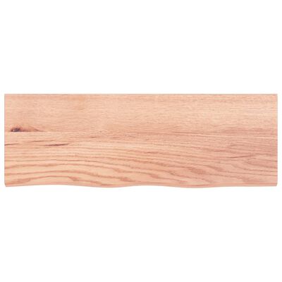 vidaXL Wall Shelf Light Brown 31.5"x11.8"x0.8" Treated Solid Wood Oak