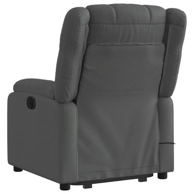 vidaXL Stand up Massage Recliner Chair Dark Gray Fabric