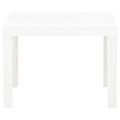 vidaXL Patio Benches 2 pcs White Plastic