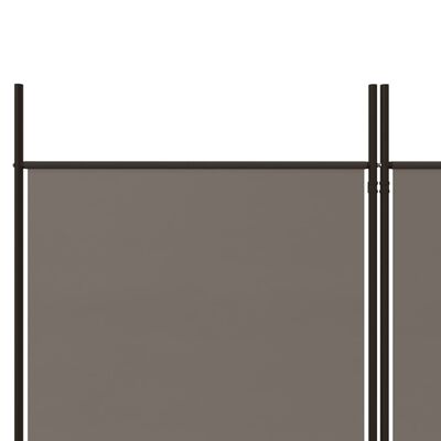 vidaXL 5-Panel Room Divider Anthracite 98.4"x86.6" Fabric