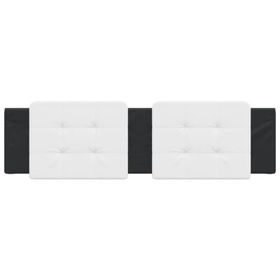 vidaXL Headboard Cushion White and Black 72" Faux Leather