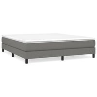 vidaXL Bed Frame Dark Gray 76"x79.9" King Fabric