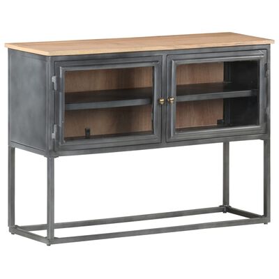 vidaXL Sideboard Gray 39.4"x11.8"x27.6" Solid Acacia Wood