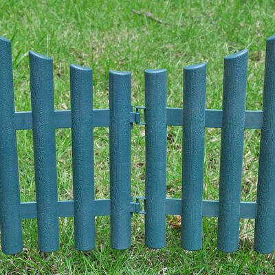 vidaXL 17 pcs Lawn Dividers 32.8 ft Green