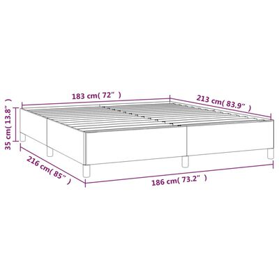 vidaXL Bed Frame White 72"x83.9" California King Faux Leather