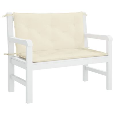 vidaXL Garden Bench Cushion Cream White 39.4"x(19.7"+19.7")x2.8" Oxford Fabric