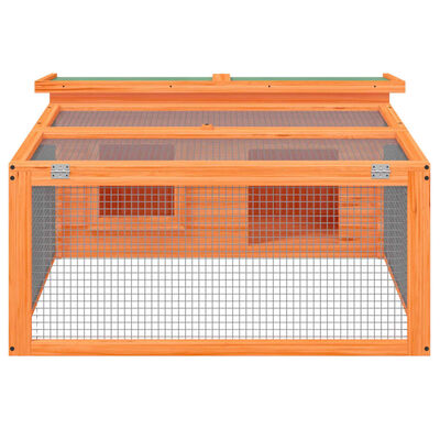 vidaXL Rabbit Hutch Brown 46.3"x38.2"x18.7" Solid Wood Pine