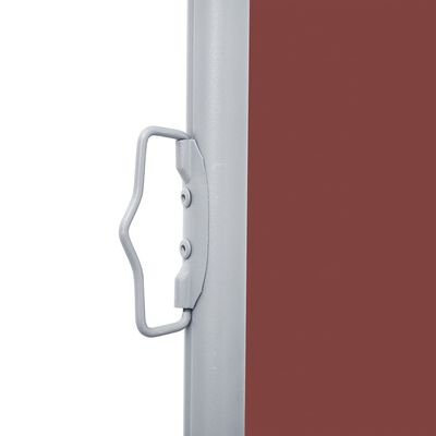 vidaXL Retractable Side Awning Brown 55.1"x236.2"