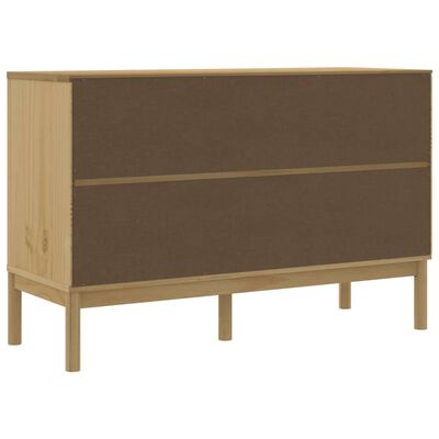 vidaXL Sideboard FLORO Wax Brown 44.9"x16.9"x29.1" Solid Wood Pine