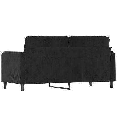 vidaXL 2-Seater Sofa Black 55.1" Velvet