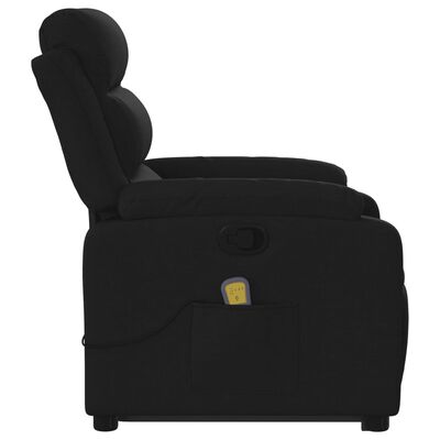 vidaXL Stand up Massage Recliner Chair Black Fabric