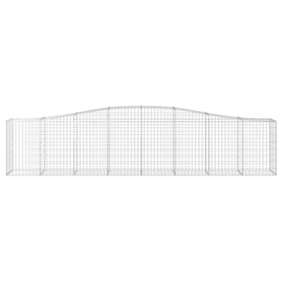 vidaXL Arched Gabion Baskets 6 pcs 157.5"x19.7"x31.5"/39.4" Galvanized Iron