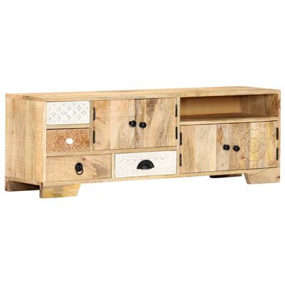 vidaXL TV Stand 47.2"x11.8"x15.7" Solid Wood Mango