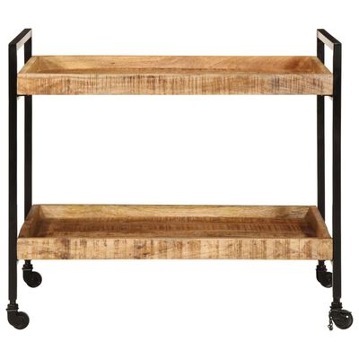 vidaXL Kitchen Trolley 31.5"x21.7"x27.6" Solid Rough Wood Mango