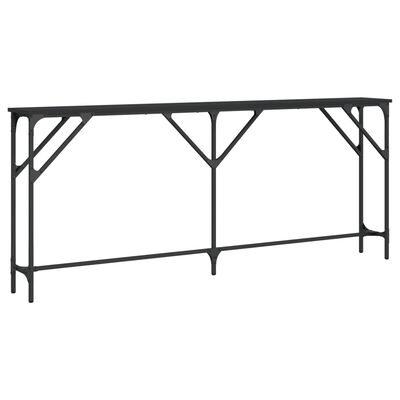 vidaXL Console Table Black 70.9"x9.1"x29.5" Engineered Wood