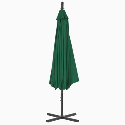 vidaXL Cantilever Garden Parasol with Steel Pole 118.1" Green