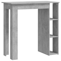 vidaXL Bar Table with Shelf Concrete Gray 40.2"x19.7"x40.7" Engineered Wood