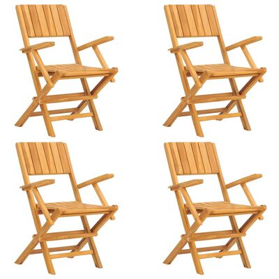 vidaXL 5 Piece Patio Dining Set Solid Wood Teak