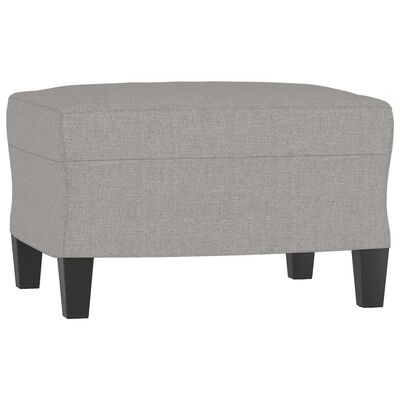 vidaXL 3-Seater sofa with footstool Light Gray 70.9" Fabric