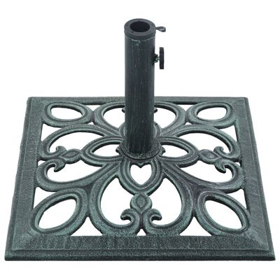 vidaXL Umbrella Base Green 26.5 lbs 19.3" Cast Iron