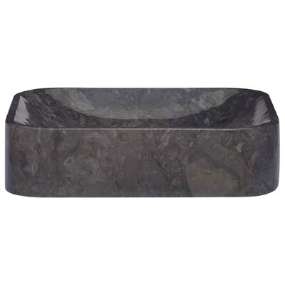 vidaXL Sink Black 15.7"x15.7"x3.9" Marble