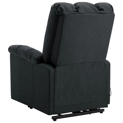 vidaXL Power Lift Recliner Dark Gray Fabric