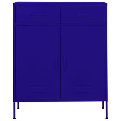 vidaXL Storage Cabinet Navy Blue 31.5"x13.8"x40" Steel