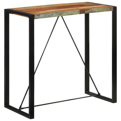 vidaXL Bar Table 43.3"x21.7"x43.3" Solid Wood Reclaimed