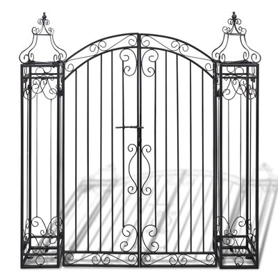 vidaXL Ornamental Garden Gate Wrought Iron 4'x8"x4' 5"