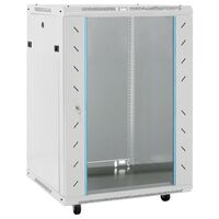 vidaXL 15U Network Cabinet 19" IP20 Gray 20.9"x15.7"x31.5"