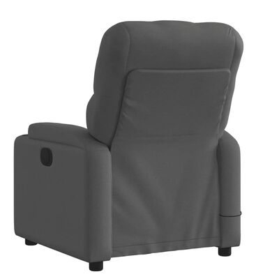 vidaXL Massage Recliner Chair Dark Gray Fabric